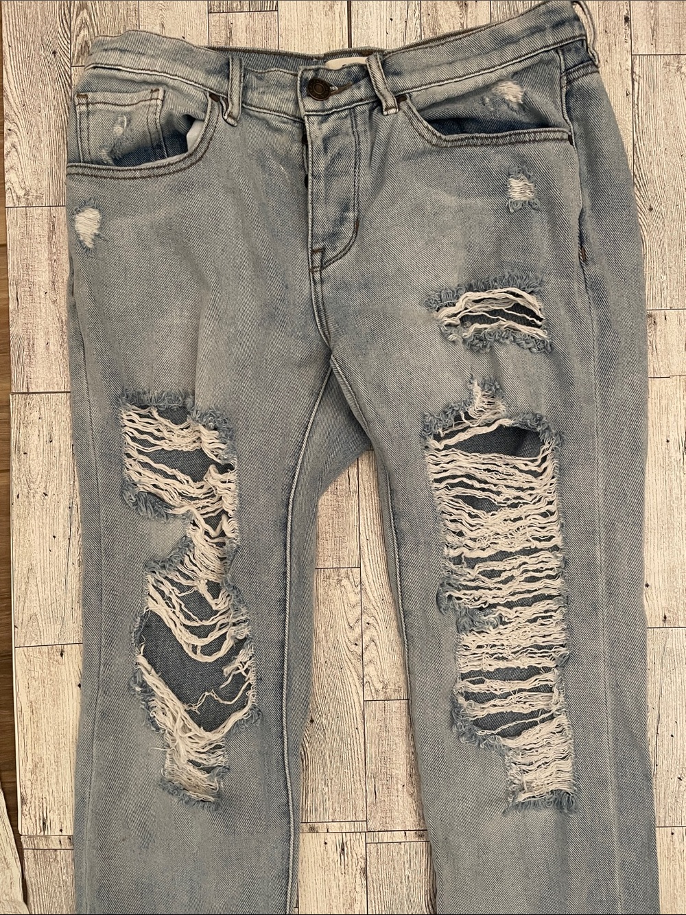 PACSUN Light Blue Distressed Women’s Jeans